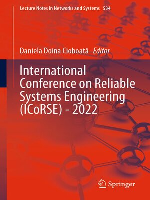 cover image of International Conference on Reliable Systems Engineering (ICoRSE)--2022